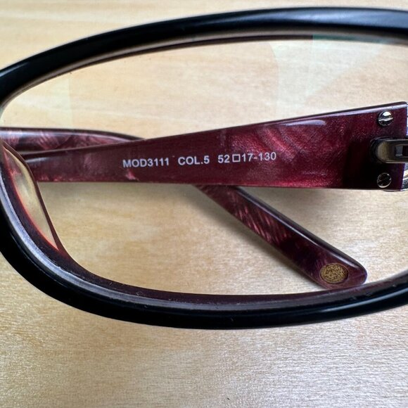 Versace Made in Italy MOD 3111 Rectangle Logo Eyeglasses Frames Black - Picture 2 of 6